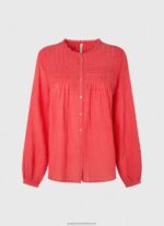 Studio Red Openwork Pleated Blouse Pepe Jeans L20F2F321 Women - Image 5