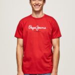 Studio Red Printed Logo Cotton T-Shirt Pepe Jeans L20F2F1016 Men