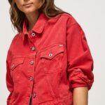 Studio Red Regular Fit Denim Jacket Pepe Jeans L20F2F141 Women