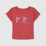 Studio Red Ribbed Cotton Shirt Pepe Jeans L20F2F1420 Girl