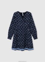 Studio Red Rounded Collar Mini Dress Pepe Jeans L20F2F1390 Girl - Image 5