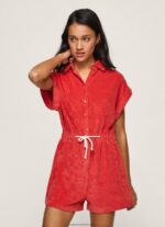 Studio Red Short Velvet Jumpsuit Pepe Jeans L20F2F210 Women