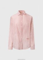 Studio Red Striped Cotton Voile Shirt Pepe Jeans L20F2F348 Women - Image 5
