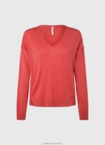 Studio Red V Neckline Relaxed Fit Jersey Pepe Jeans L20F2F258 Women - Image 5