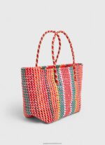 Studio Red Woven Plastic Tote Bag Pepe Jeans L20F2F720 Women - Image 3