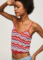 Studio Red Zig-Zag Print Top Pepe Jeans L20F2F226 Women - Image 3