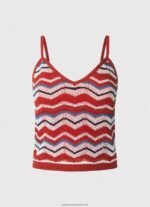 Studio Red Zig-Zag Print Top Pepe Jeans L20F2F226 Women - Image 5