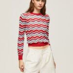 Studio Red Zig-Zag Regular Fit Jersey Pepe Jeans L20F2F227 Women