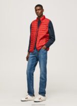 Studio Red Zip Fastened Padded Waistcoat Pepe Jeans L20F2F843 Men - Image 2