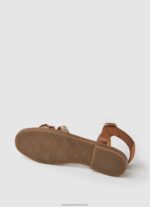 Tan Irma Braided Leather Sandals Pepe Jeans L20F2F1337 Girl - Image 5