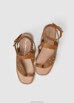 Tan Irma Ethnic Leather Sandals Pepe Jeans L20F2F658 Women - Image 2