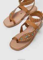 Tan Irma Ethnic Leather Sandals Pepe Jeans L20F2F658 Women - Image 3