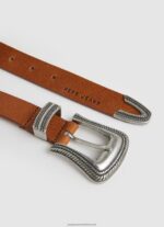 Tan Leather Thin Belt Pepe Jeans L20F2F760 Women - Image 2