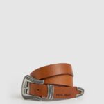 Tan Leather Thin Belt Pepe Jeans L20F2F760 Women