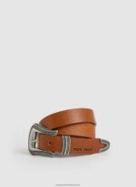 Tan Leather Thin Belt Pepe Jeans L20F2F760 Women