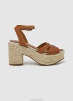 Tan Taffy Day Leather Sandals Pepe Jeans L20F2F645 Women - Image 2