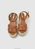 Tan Taffy Day Leather Sandals Pepe Jeans L20F2F645 Women - Image 3
