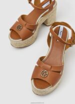 Tan Taffy Day Leather Sandals Pepe Jeans L20F2F645 Women - Image 4