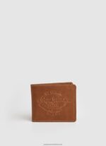 Tobacco Engraved Logo Leather Wallet Pepe Jeans L20F2F1297 Men