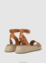 Tobacco Kate Emboed Wedge Sandals Pepe Jeans L20F2F677 Women - Image 4