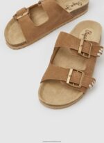 Tobacco Oban Etnic Leather Sandals Pepe Jeans L20F2F673 Women - Image 3