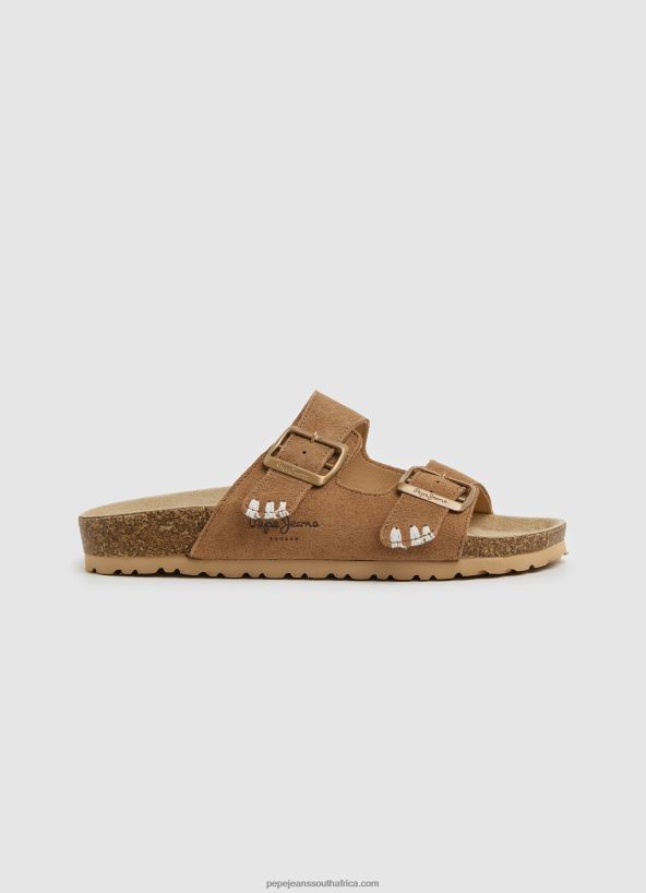 tobacco_oban_etnic_leather_sandals_pepe_jeans_l20f2f673_women.jpg Tobacco Oban Etnic Leather Sandals Pepe Jeans L20F2F673 Women - Image 1