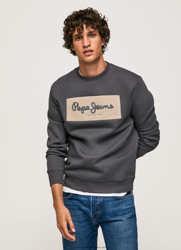 washed_black_embroidered_logo_cotton_jumper_pepe_jeans_l20f2f872_men.jpg Washed Black Embroidered Logo Cotton Jumper Pepe Jeans L20F2F872 Men - Image 1