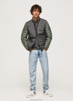 Washed Black Padded Down Jacket Pepe Jeans L20F2F837 Men - Image 2
