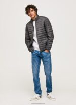 Washed Black Padded Down Jacket Pepe Jeans L20F2F839 Men - Image 2