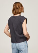 Washed Black Photo Print T-Shirt Pepe Jeans L20F2F388 Women - Image 4
