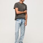Washed Black Washed And Dyed Cotton T-Shirt Pepe Jeans L20F2F941 Men