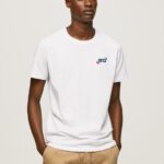 White 1973 Logo Cotton T-Shirt Pepe Jeans L20F2F950 Men