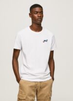 White 1973 Logo Cotton T-Shirt Pepe Jeans L20F2F950 Men