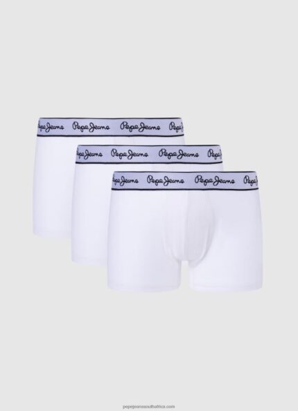 White 3Pack Stretchy Cotton Boxers Pepe Jeans L20F2F1159 Men