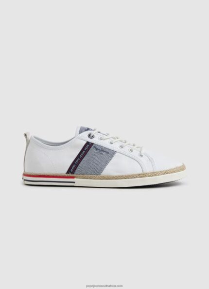 White Blucher Canvas Sneakers Pepe Jeans L20F2F1216 Men