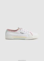 White Brady Bandan Canvas Sneakers Pepe Jeans L20F2F632 Women