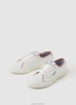 White Brady Bandan Canvas Sneakers Pepe Jeans L20F2F632 Women - Image 3