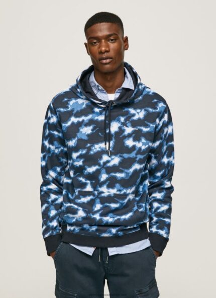 White Camouflage Printed Jumper Pepe Jeans L20F2F879 Men