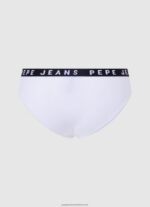 White Classic Panty With Printed Logo Pepe Jeans L20F2F537 Women - Image 2
