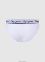 White Classic Panty With Printed Logo Pepe Jeans L20F2F542 Women - Image 2