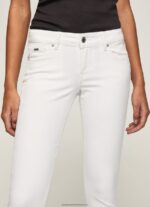 White Classic Skinny Trousers Pepe Jeans L20F2F299 Women - Image 3