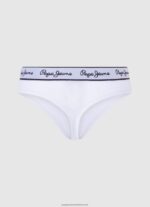 White Classic Thong With Printed Logo Pepe Jeans L20F2F541 Women - Image 2