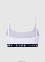White Cotton Sports Bra Pepe Jeans L20F2F536 Women - Image 2