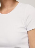 White Cotton T-Shirt With Logo Pepe Jeans L20F2F404 Women - Image 3