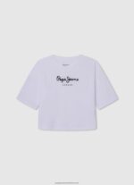 White Double Frill T-Shirt Pepe Jeans L20F2F1482 Girl - Image 3