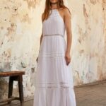 White Dress With Embroidered Details Pepe Jeans L20F2F219 Women