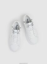 White Eaton Part Leather Sneakers Pepe Jeans L20F2F1208 Men - Image 3
