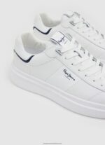 White Eaton Part Leather Sneakers Pepe Jeans L20F2F1208 Men - Image 5