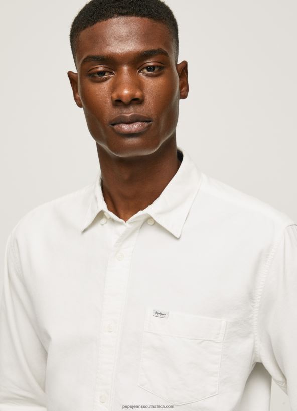 White Fabio Regular Fit Oxford Shirt Pepe Jeans L20F2F1031 Men - Image 3