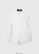 White Fabio Regular Fit Oxford Shirt Pepe Jeans L20F2F1031 Men - Image 5